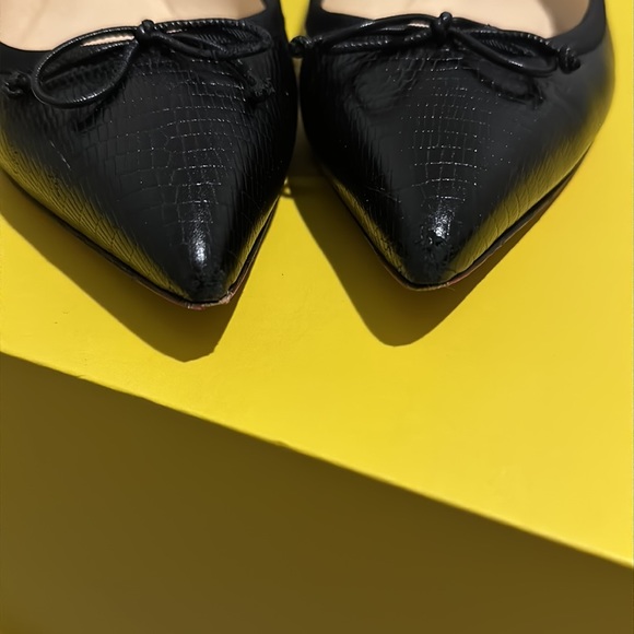 Louboutin Black Leather Spike Flats - Size 37 (US 7) - Picture 8 of 14